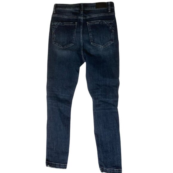 Buckle Women's Skinny Jeans - Dark Blue - Picture 7 of 10